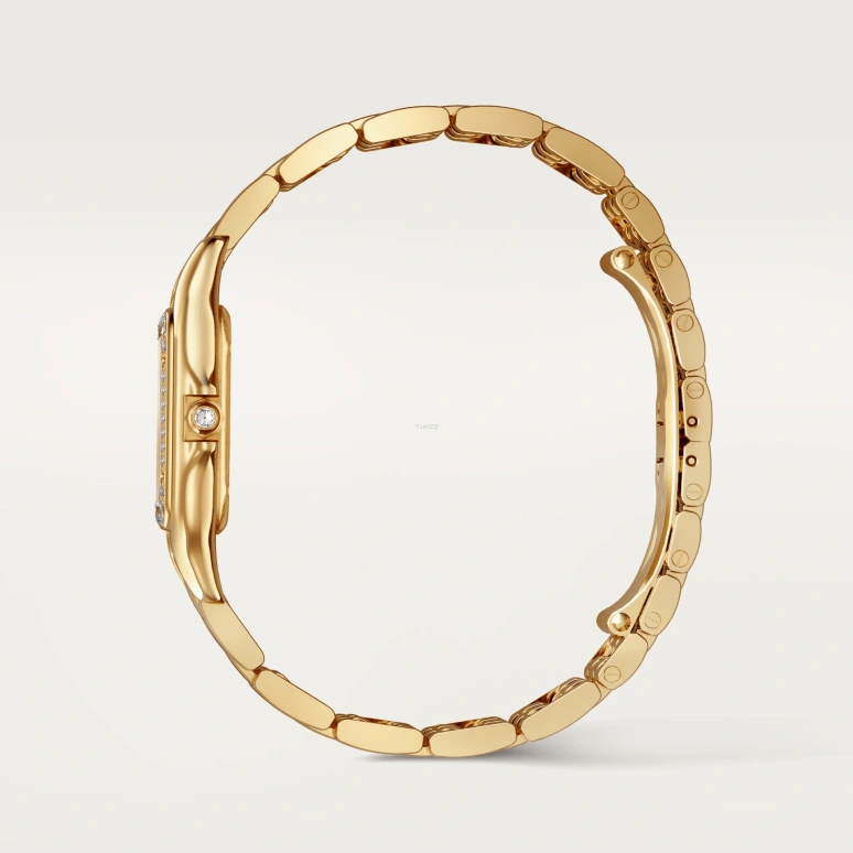 Cartier,Panthère de Cartier 30.30x22mm,30.30x22mm,Yellow Gold,Black,Quartz,Glass,Square,WJPN0089