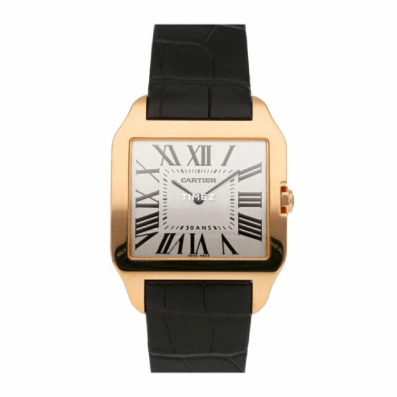 Cartier,Santos de Cartier 44.60mm,44.60mm,Rose Gold,Silver,Handwound,36hours,In-house Caliber,W2020034