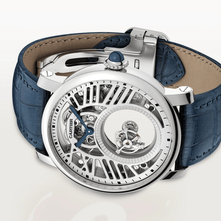 Cartier,Rotonde de Cartier 45mm,45mm,Platinum,Silver,Handwound,Tourbillon,52hours,WHRO0039