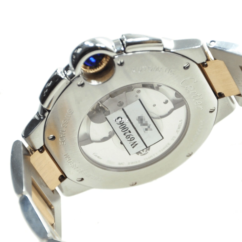 Cartier,Ballon Bleu de Cartier 44mm,44mm,Stainless Steel,Rose Gold,Silver,Automatic,Chronograph,Day,W6920063