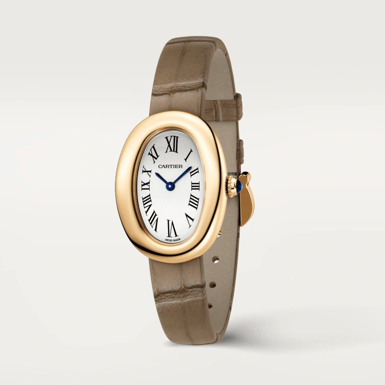 Cartier,Baignoire 31x23mm,31x23mm,Yellow Gold,Silver,Quartz,Sapphire,Crystal Glass,Oval,WGBA0007
