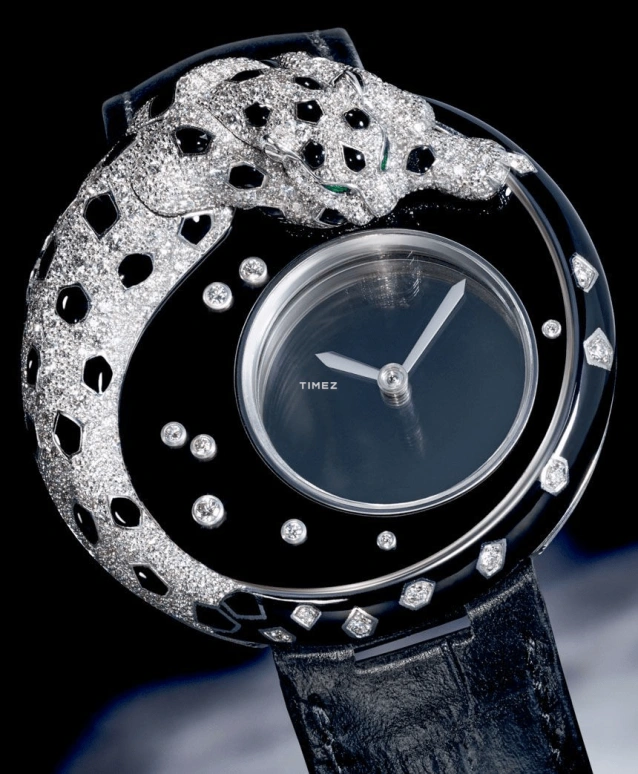 Cartier,High Jewelry Watches 40mm,40mm,White Gold,Black,Silver,Handwound,48hours,In-house Caliber,HPI01011