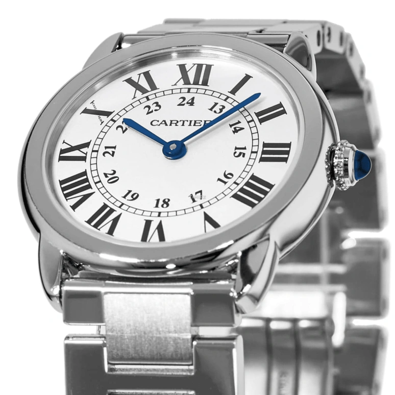 Cartier,Ronde de Cartier 29.50mm,29.50mm,Stainless Steel,Silver,Quartz,In-house Caliber,Sapphire,Crystal Glass,W6701004