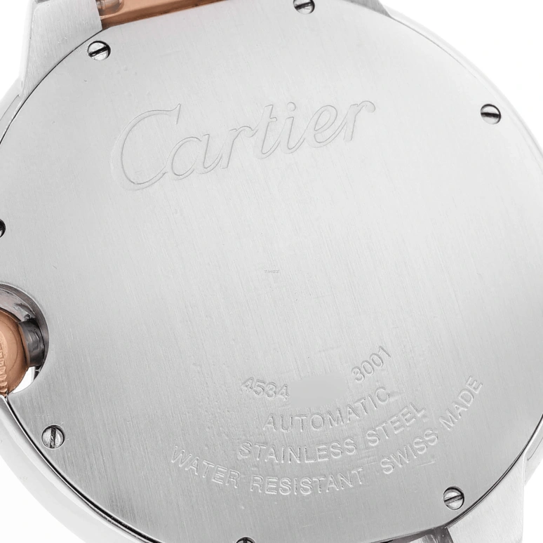 Cartier,Ballon Bleu de Cartier 42mm,42mm,Stainless Steel,Rose Gold,Brown,Automatic,Day,42hours,W6920032