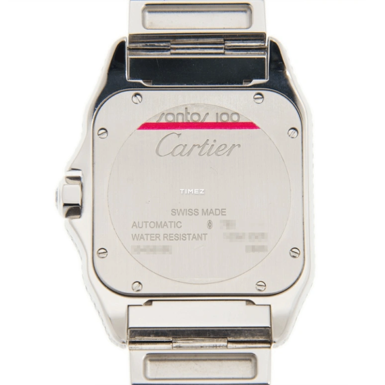 Cartier,Santos de Cartier 41.30mm,41.30mm,White Gold,Silver,Automatic,Sapphire,Crystal Glass,Square,HPI00197