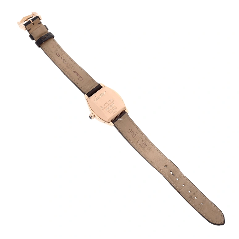 Cartier,Tortue 30x24mm,30x24mm,Rose Gold,Silver,Handwound,In-house Caliber,Sapphire,Crystal Glass,W1556360