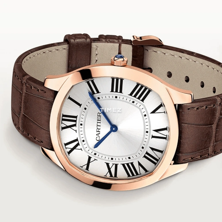 Cartier,Drive de Cartier 44.70x41.77mm,44.70x41.77mm,Rose Gold,Silver,Handwound,36hours,In-house Caliber,WGNM0006