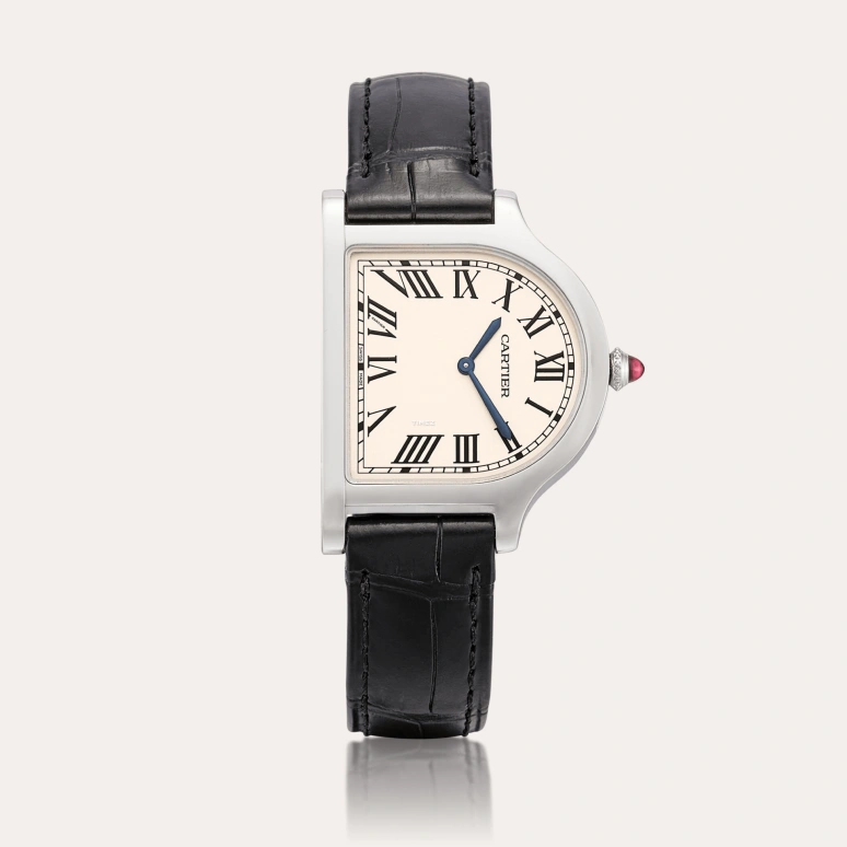 Cartier,Cloche de Cartier 37.15x28.75mm,37.15x28.75mm,Platinum,Beige,Handwound,38hours,In-house Caliber,WGCC0004
