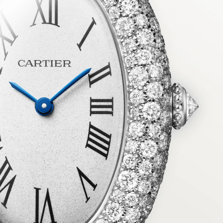 Cartier,Baignoire 36x26mm,36x26mm,White Gold,Silver,Quartz,Sapphire,Crystal Glass,Oval,WJBA0046
