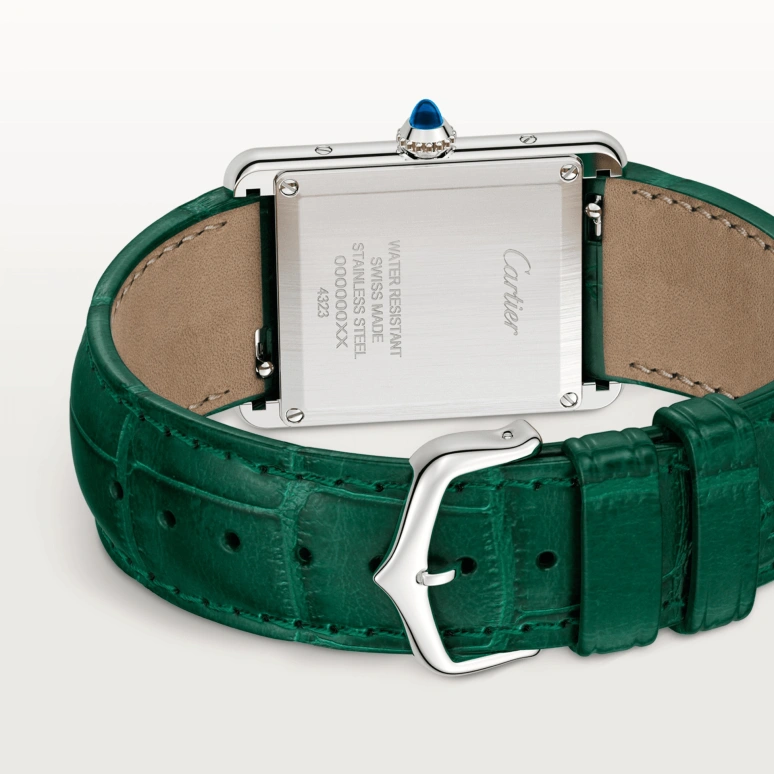 Cartier,Tank 33.70x25.50mm,33.70x25.50mm,Stainless Steel,Green,Quartz,Sapphire,Crystal Glass,Square,WSTA0056
