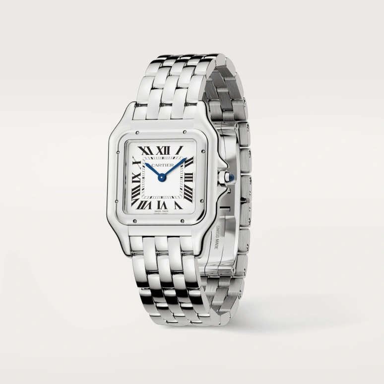 Cartier,Panthère de Cartier 27x37mm,27x37mm,Stainless Steel,White,Quartz,Sapphire,Crystal Glass,Square,WSPN0007