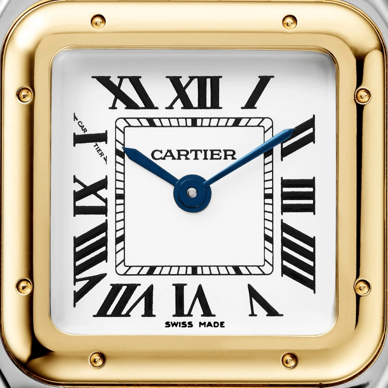 Cartier,Panthère de Cartier 23x30mm,23x30mm,Stainless Steel,Yellow Gold,Silver,Quartz,Sapphire,Crystal Glass,Square,W2PN0006