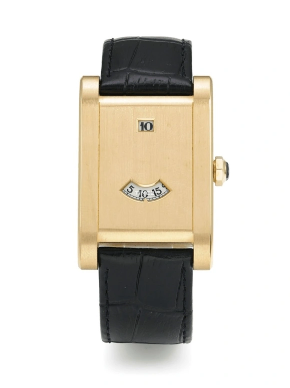 Cartier,Tank à Guichet 24.50x35.50mm,24.50x35.50mm,Yellow Gold,White,Handwound,Jumping Minutes,Jumping Hours,2817