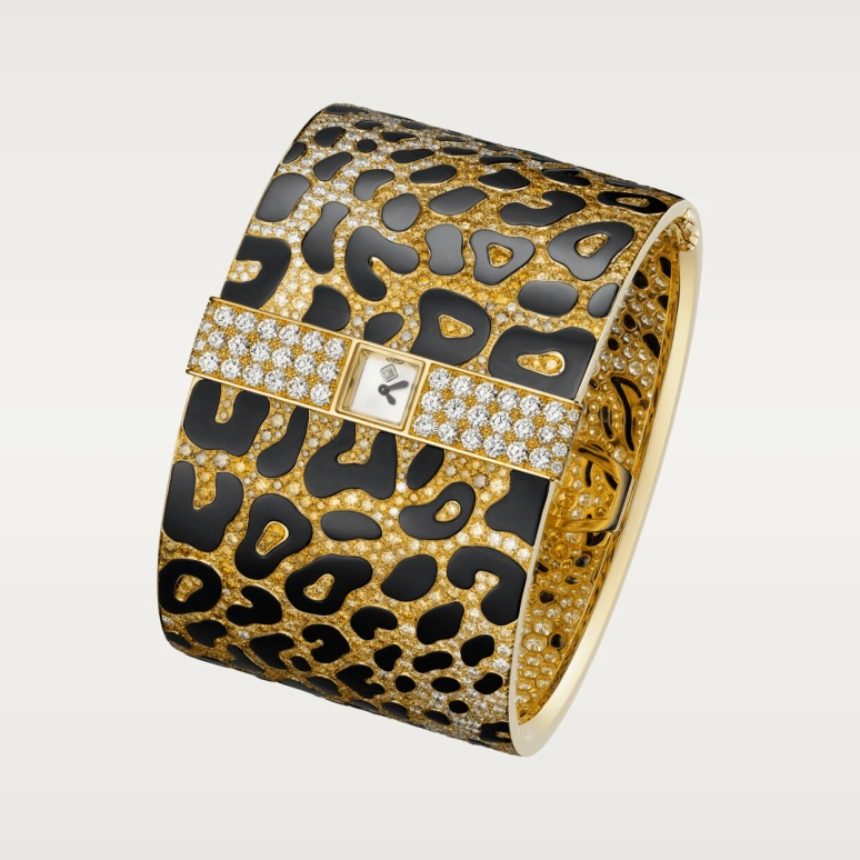 Cartier,High Jewelry Watches ,Yellow Gold,Silver,Handwound,In-house Caliber,Sapphire,Crystal Glass,HPI00782