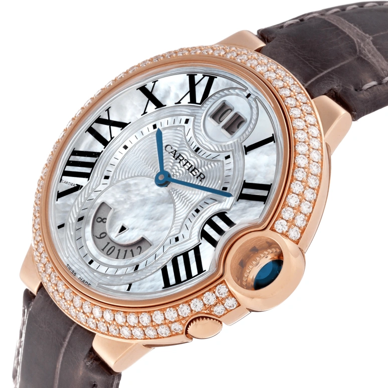 Cartier,Ballon Bleu de Cartier 38.50mm,38.50mm,Rose Gold,White,Automatic,Dule Time,Big Date,WE902018