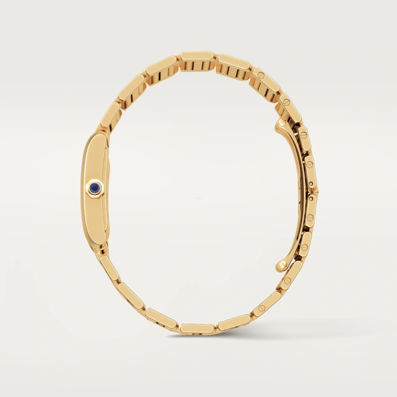 Cartier,Tank 30x25mm,30x25mm,Yellow Gold,Silver,Quartz,Sapphire,Crystal Glass,Square,WGTA0032