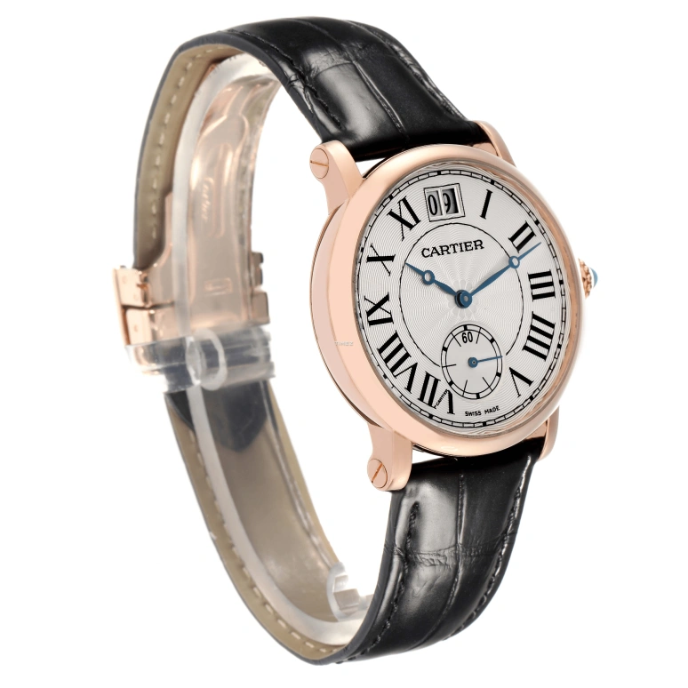 Cartier,Ronde de Cartier 35mm,35mm,Rose Gold,Silver,Handwound,Big Date,In-house Caliber,W1552751