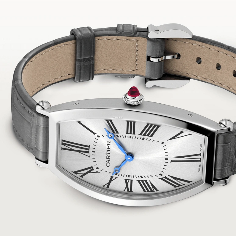Cartier,Tonneau 46.10x26.20mm,46.10x26.20mm,Platinum,Silver,Handwound,38hours,In-house Caliber,WGTN0005