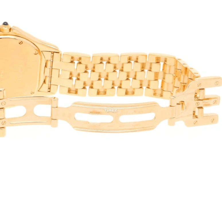Cartier,Panthère de Cartier 33mm,33mm,Yellow Gold,Silver,Quartz,Day,Sapphire,Crystal Glass,887904