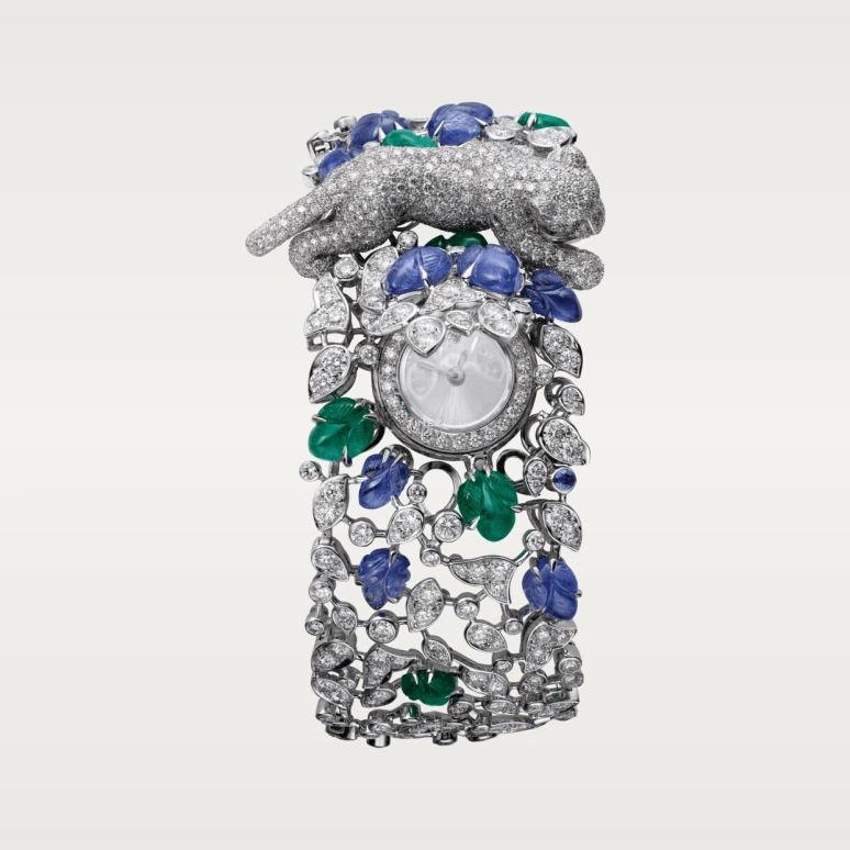 Cartier,High Jewelry Watches ,White Gold,Silver,Quartz,Sapphire,HPI00923