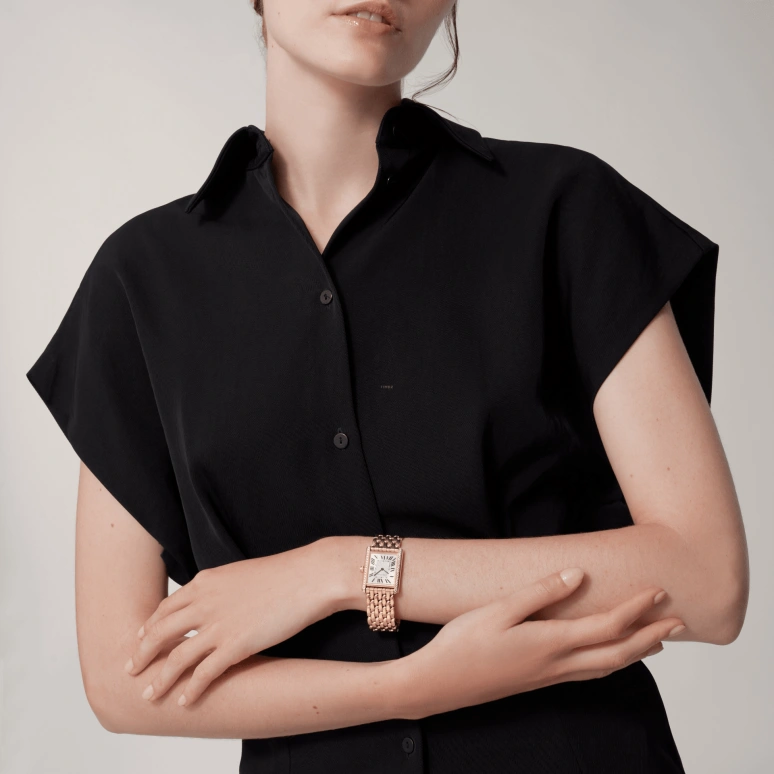 Cartier,Tank 33.70x25.50mm,33.70x25.50mm,Rose Gold,Silver,Handwound,38hours,In-house Caliber,WJTA0021