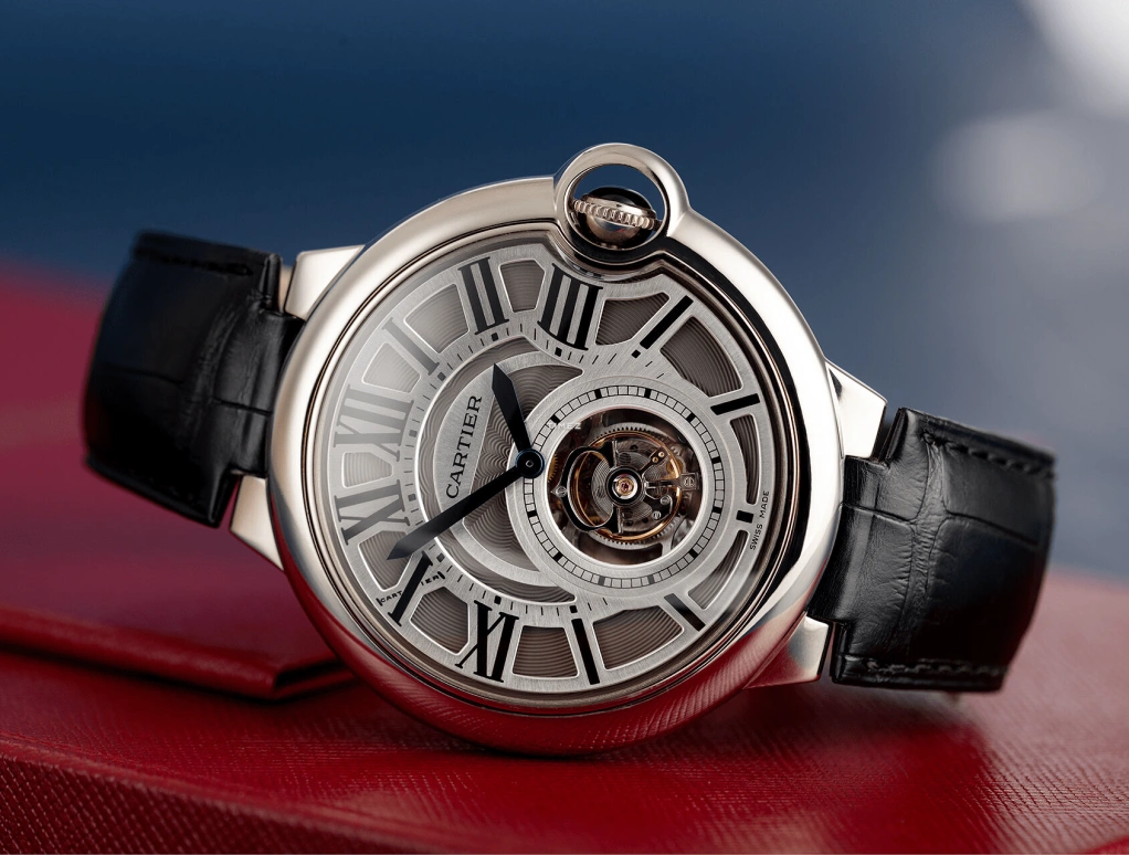 Cartier,Ballon Bleu de Cartier 46mm,46mm,White Gold,Grey,White,Handwound,Tourbillon,50hours,W6920021