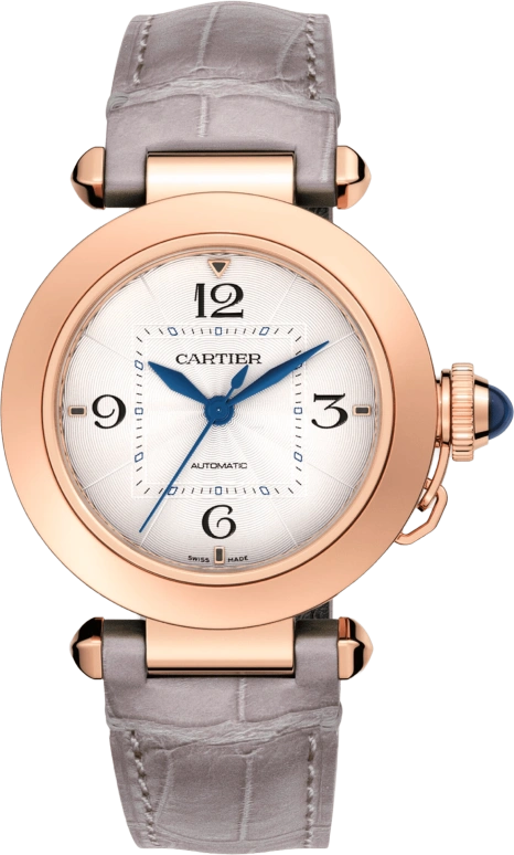 Cartier,Pasha de Cartier 35mm,35mm,Rose Gold,Silver,Automatic,42hours,In-house Caliber,WGPA0014