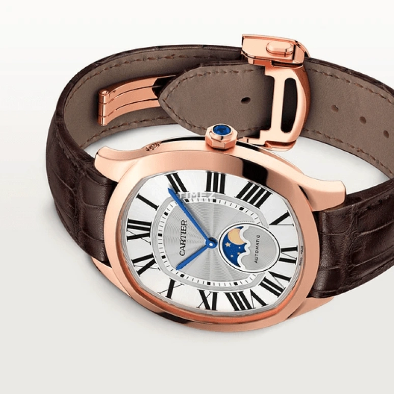 Cartier,Drive de Cartier 47x41mm,47x41mm,Rose Gold,Silver,Automatic,Moonphase,In-house Caliber,WGNM0018