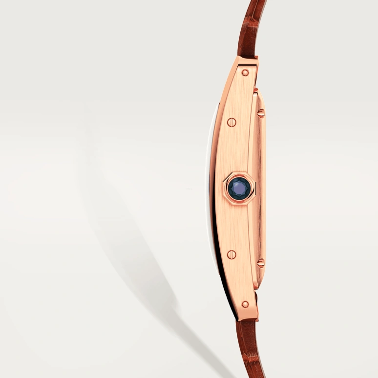 Cartier,Tank 41.60x22.60mm,41.60x22.60mm,Rose Gold,Silver White,Silver,Automatic,Day,Sapphire,Crystal Glass,WGTA0046