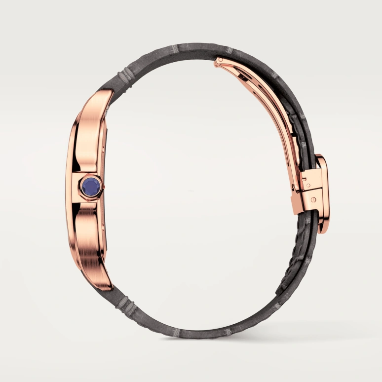 Cartier,Santos de Cartier 39.80mm,39.80mm,Rose Gold,Grey,Rose Gold,Handwound,72hours,In-house Caliber,WHSA0018