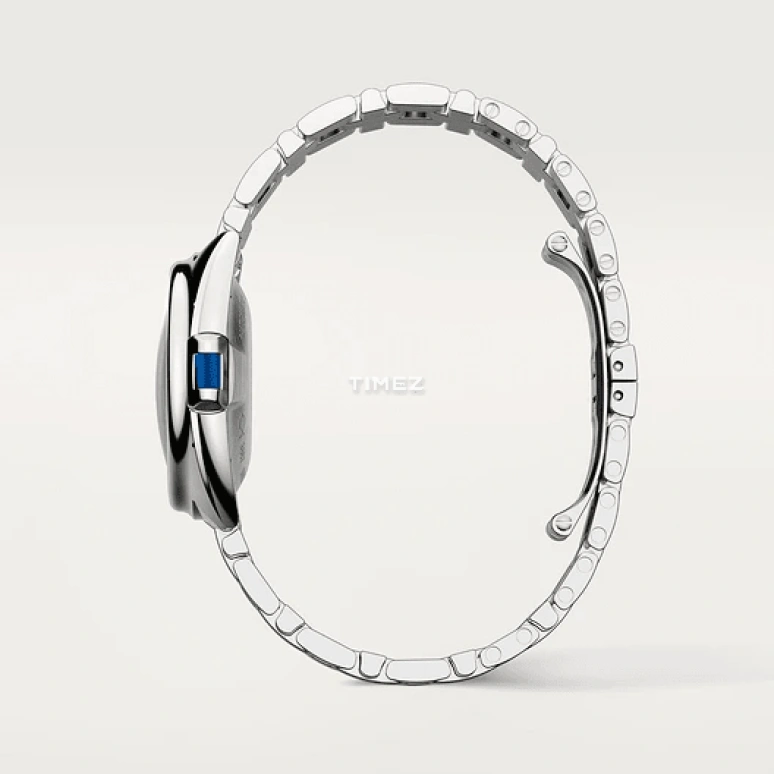 Cartier,Clé de Cartier 34.50x34.11mm,34.50x34.11mm,Stainless Steel,Silver,Automatic,Day,Sapphire,Crystal Glass,WSCL0005