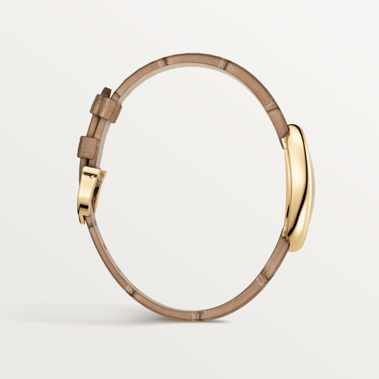 Cartier,Baignoire 31x23mm,31x23mm,Yellow Gold,Silver,Quartz,Sapphire,Crystal Glass,Oval,WGBA0007