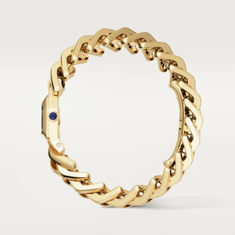 Cartier,Maillon de Cartier 31x17mm,31x17mm,Yellow Gold,Silver,Quartz,Sapphire,Crystal Glass,Other,WGBJ0002