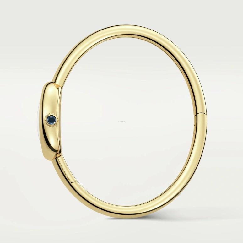 Cartier,Baignoire 24.60x18.70mm,24.60x18.70mm,Yellow Gold,Silver,Quartz,Sapphire,Crystal Glass,Oval,WGBA0021