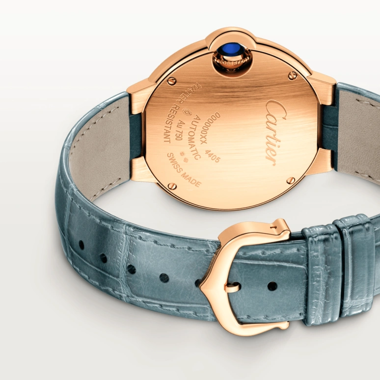 Cartier,Ballon Bleu de Cartier 33mm,33mm,Rose Gold,Automatic,Sapphire,Crystal Glass,Round,WJBB0076