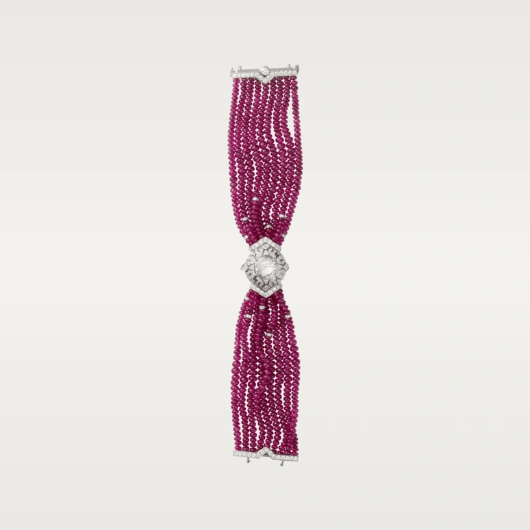 Cartier,High Jewelry Watches ,White Gold,Silver,Quartz,In-house Caliber,Sapphire,Crystal Glass,HPI00575