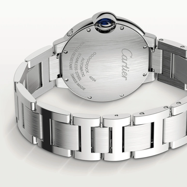 Cartier,Ballon Bleu de Cartier 37mm,37mm,Stainless Steel,Silver,Automatic,Moonphase,Sapphire,Crystal Glass,WSBB0050