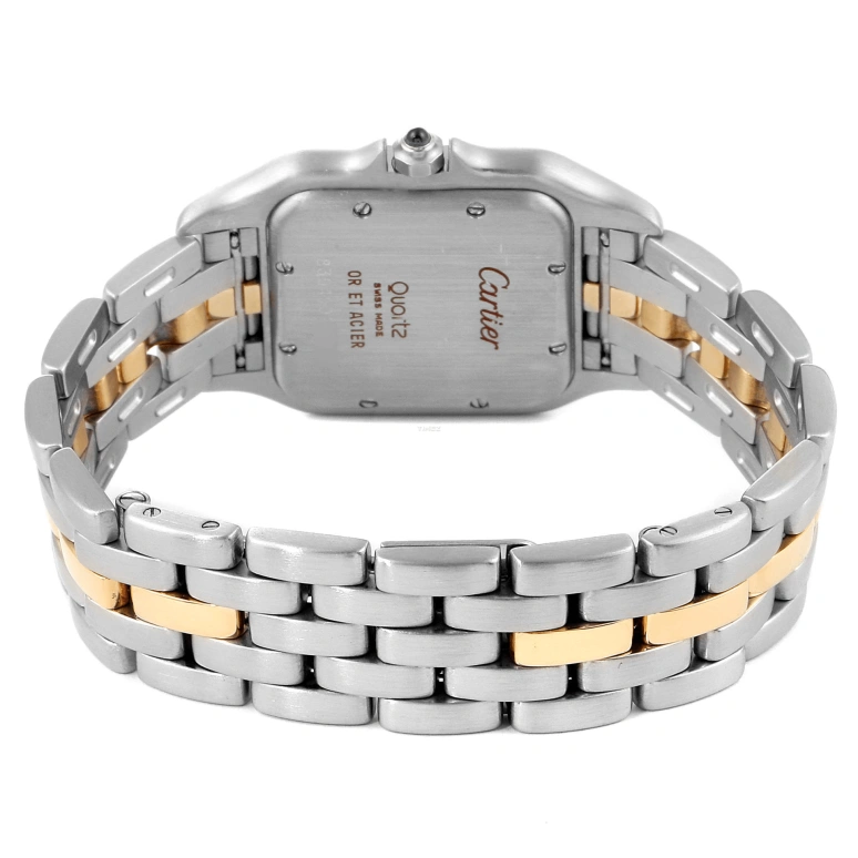 Cartier,Panthère de Cartier 27mm,27mm,Stainless Steel,Cream,Quartz,Day,Sapphire,Crystal Glass,W25028B5