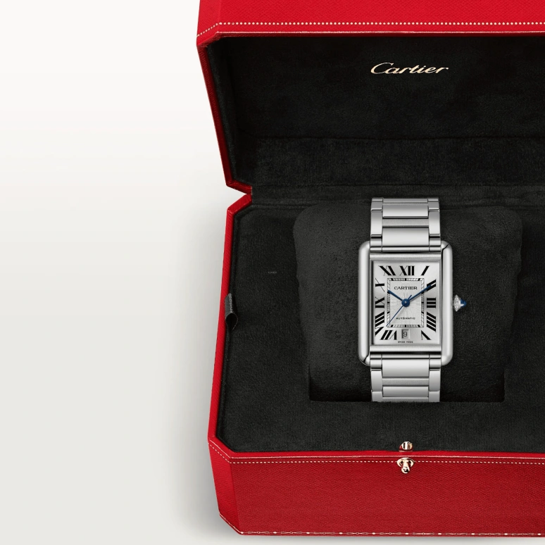Cartier,Tank 41x31mm,41x31mm,Stainless Steel,Silver,Automatic,Day,42hours,WSTA0053