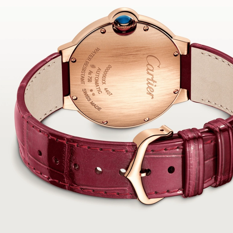 Cartier,Ballon Bleu de Cartier 36mm,36mm,Rose Gold,Silver,Automatic,Sapphire,Crystal Glass,Round,WJBB0081