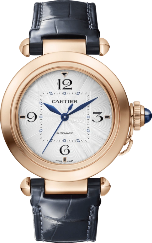 Cartier,Pasha de Cartier 35mm,35mm,Rose Gold,Silver,Automatic,42hours,In-house Caliber,WGPA0028