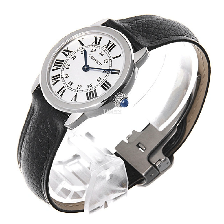 Cartier,Ronde de Cartier 29mm,29mm,Stainless Steel,White,Sapphire,Crystal Glass,Closed,WSRN0019