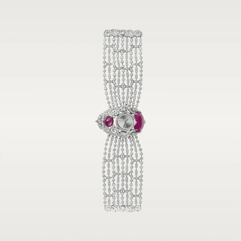 Cartier,High Jewelry Watches ,White Gold,Silver,Quartz,Sapphire,Crystal Glass,HPI00928