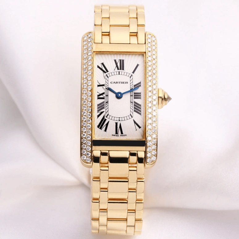 Cartier,Tank 19mm,19mm,Rose Gold,Silver,Quartz,Sapphire,Crystal Glass,Square,WB7043JQ