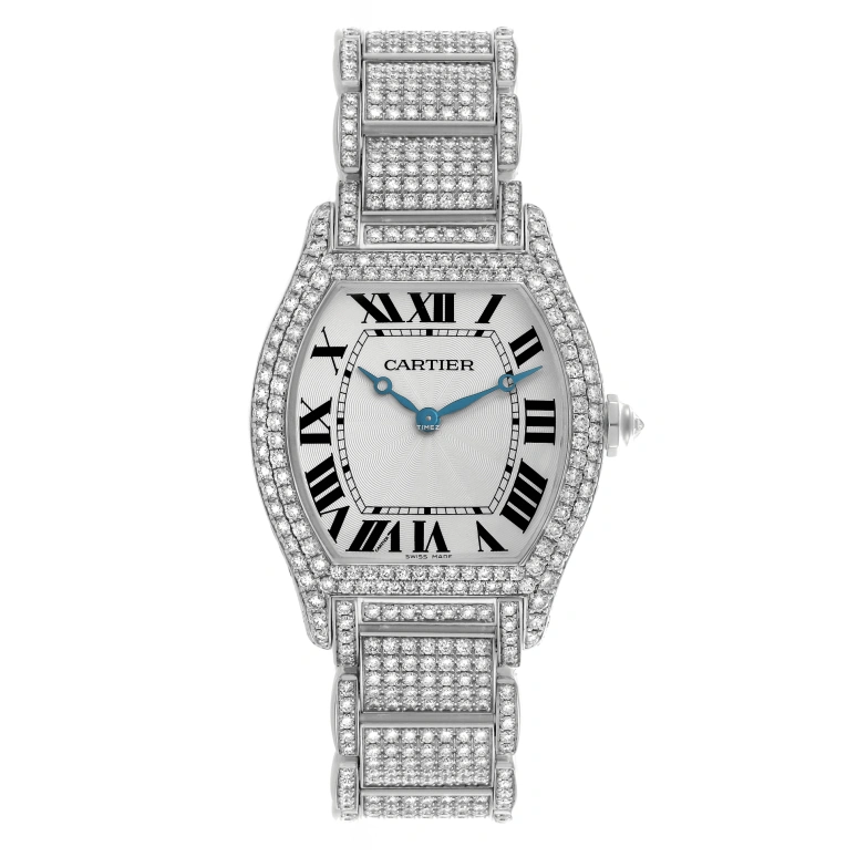 Cartier,Tortue 43mm,43mm,White Gold,Silver,Handwound,36hours,In-house Caliber,WA5043MC