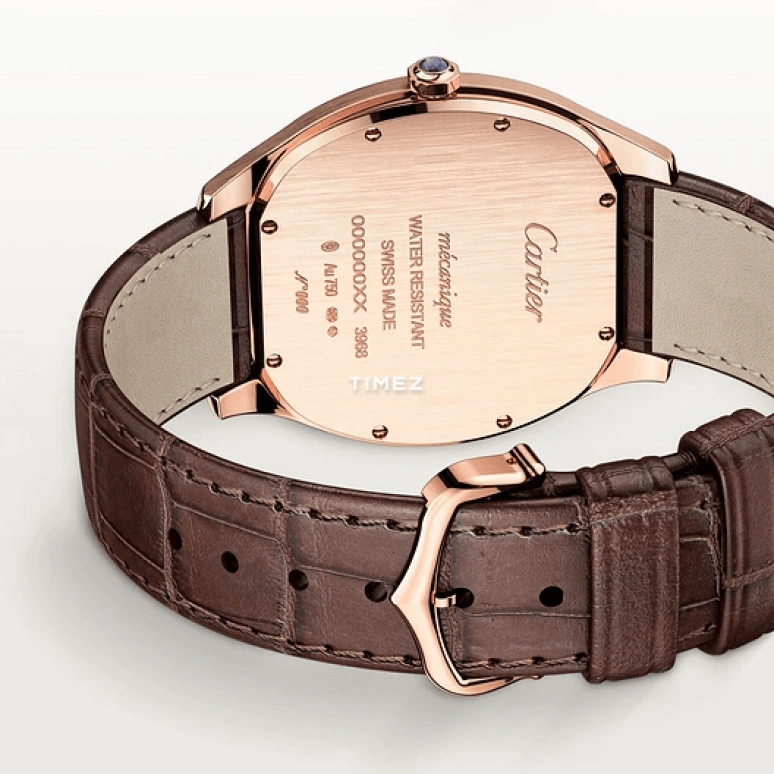 Cartier,Drive de Cartier 44.70x41.77mm,44.70x41.77mm,Rose Gold,Silver,Handwound,36hours,In-house Caliber,WGNM0006