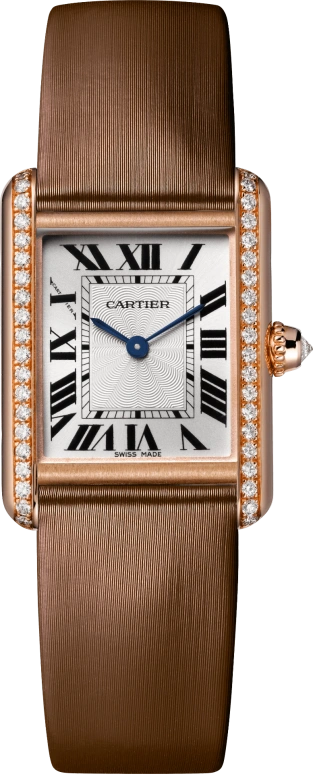 Cartier,Tank 29.50x22mm,29.50x22mm,Rose Gold,Silver,Handwound,Hardlex,Square,WJTA0034