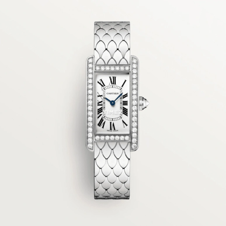 Cartier,Tank 34.80x19mm,34.80x19mm,White Gold,Silver,Quartz,Hardlex,Square,WB710009