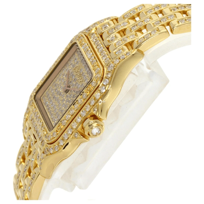 Cartier,Panthère de Cartier 22mm,22mm,Yellow Gold,Gold,Quartz,Sapphire,Rectangular,WF3072B9PVE