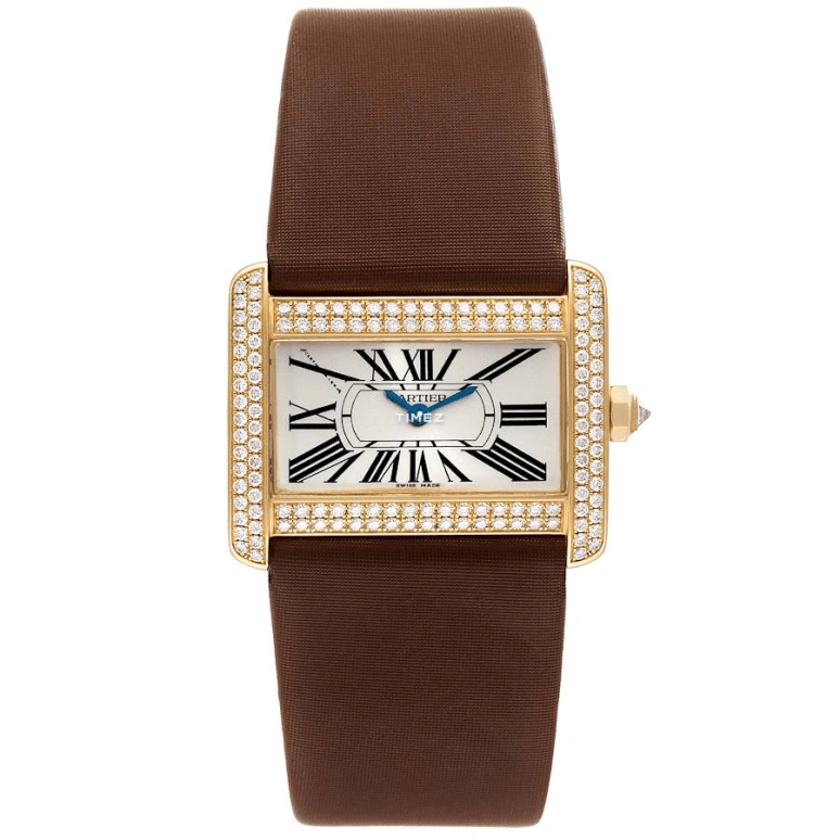 Cartier,Tank 32x25mm,32x25mm,Yellow Gold,Silver,Quartz,In-house Caliber,Sapphire,Crystal Glass,WA301071